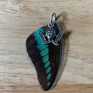 Real butterfly wing pendant!🦋